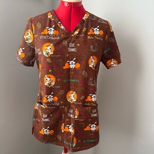 The Dog Festive Scrub Top